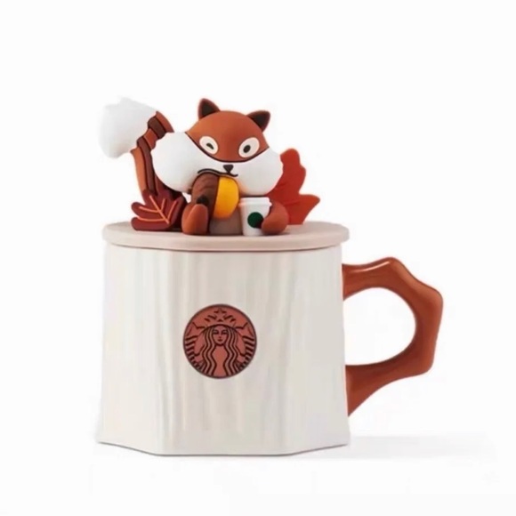 ✨Limited Edition Starbucks Squirrel 🐿 Tree Trunk Mug with Lid - Picture 2 of 3